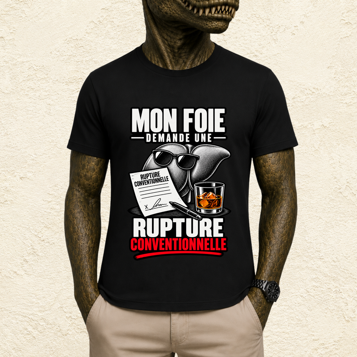 T-shirt Unisexe « Mon foie demande une rupture conventionnelle »