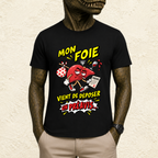 T-shirt Unisexe « Mon foie vient de déposer un préavis... »