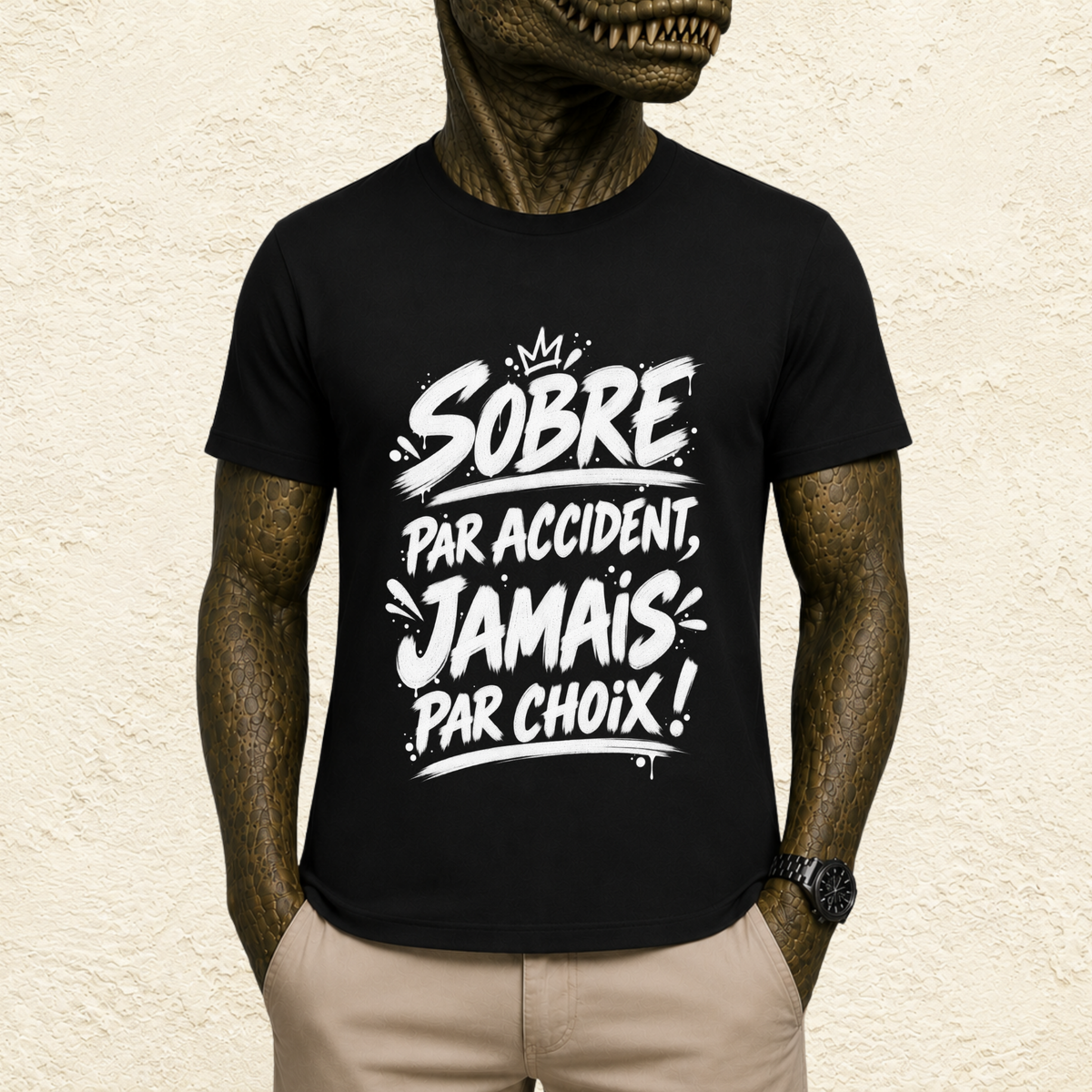 T-shirt Unisexe « Sobre par accident, jamais par choix ! »