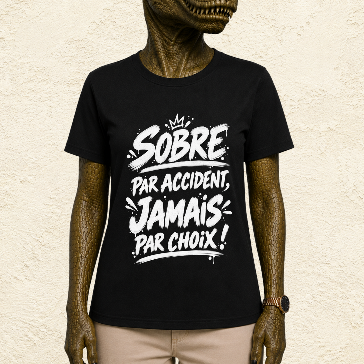 T-shirt Unisexe « Sobre par accident, jamais par choix ! »