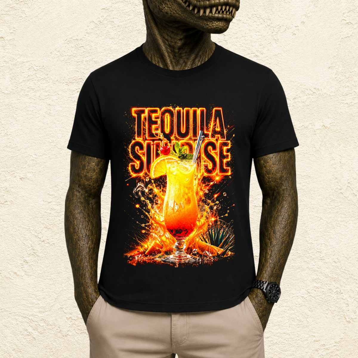 T-shirt Unisexe « Tequila Sunrise » Cocktail
