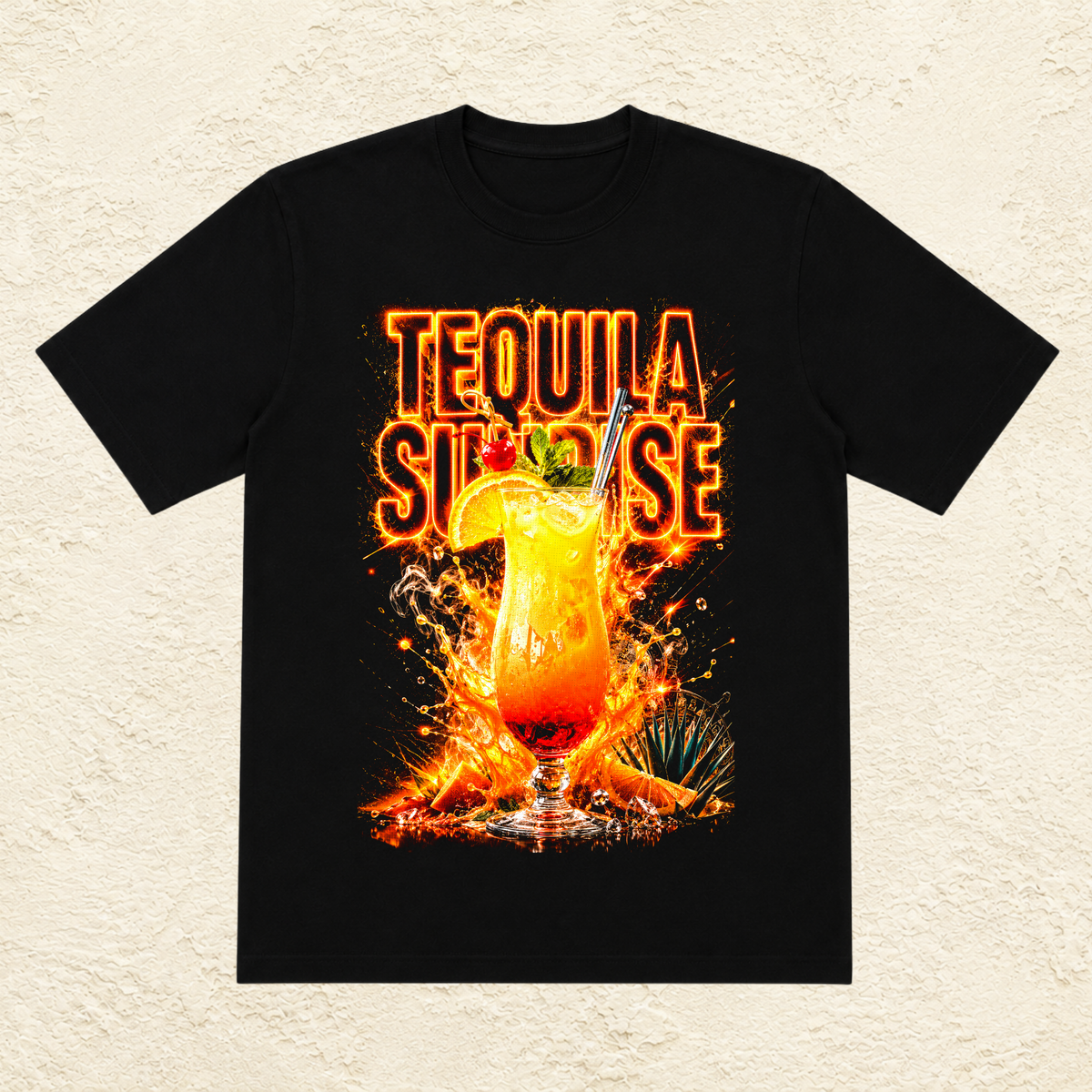 T-shirt Unisexe « Tequila Sunrise » Cocktail