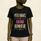 T-shirt femme Petits-enfants, grand bonheur – Toute la tendresse d’une mamie