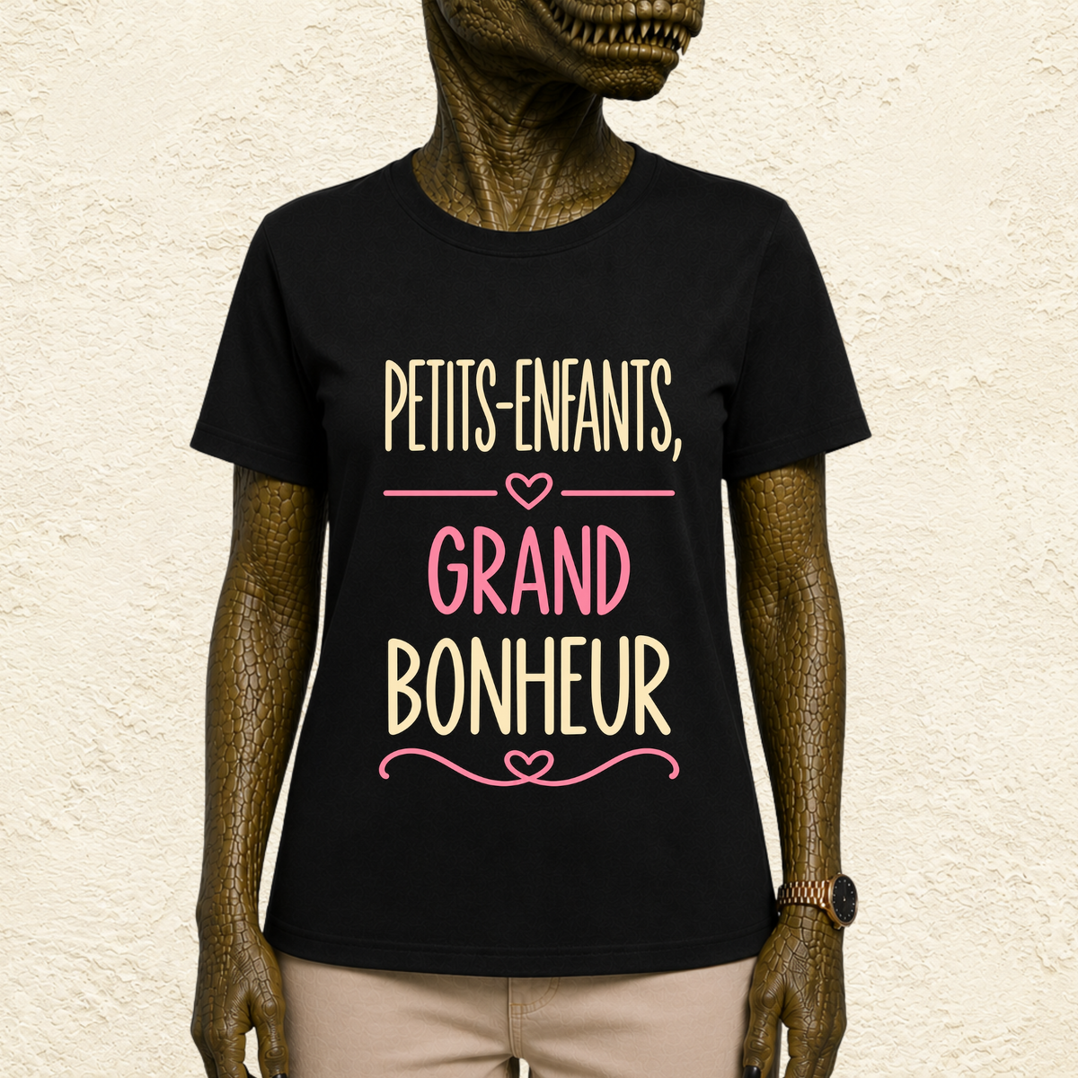 T-shirt femme Petits-enfants, grand bonheur – Toute la tendresse d’une mamie