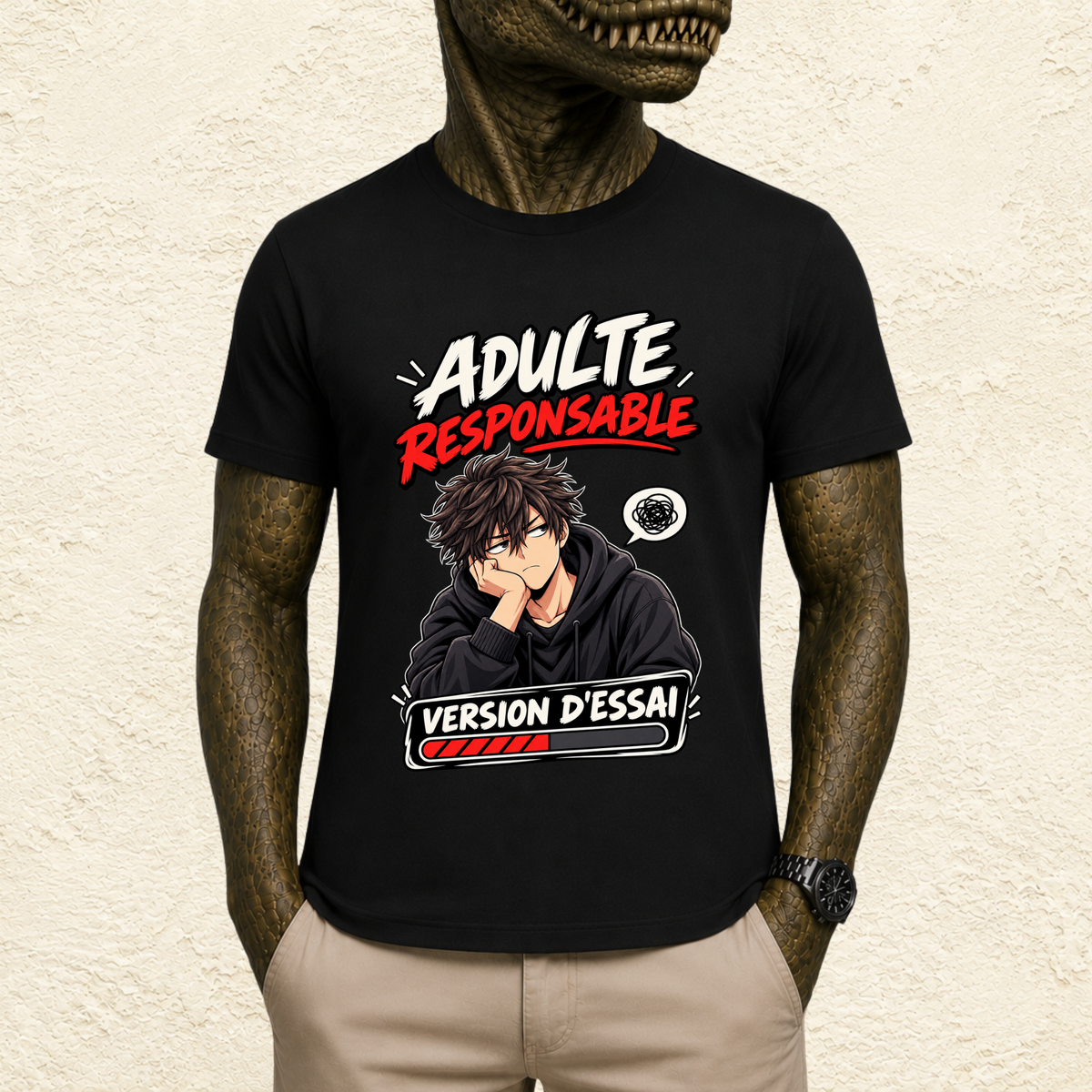 T-shirt Homme « Adulte responsable : Version d'essai »