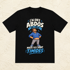 T-shirt Homme « J'ai des abdos en vrai, mais ils sont timides »