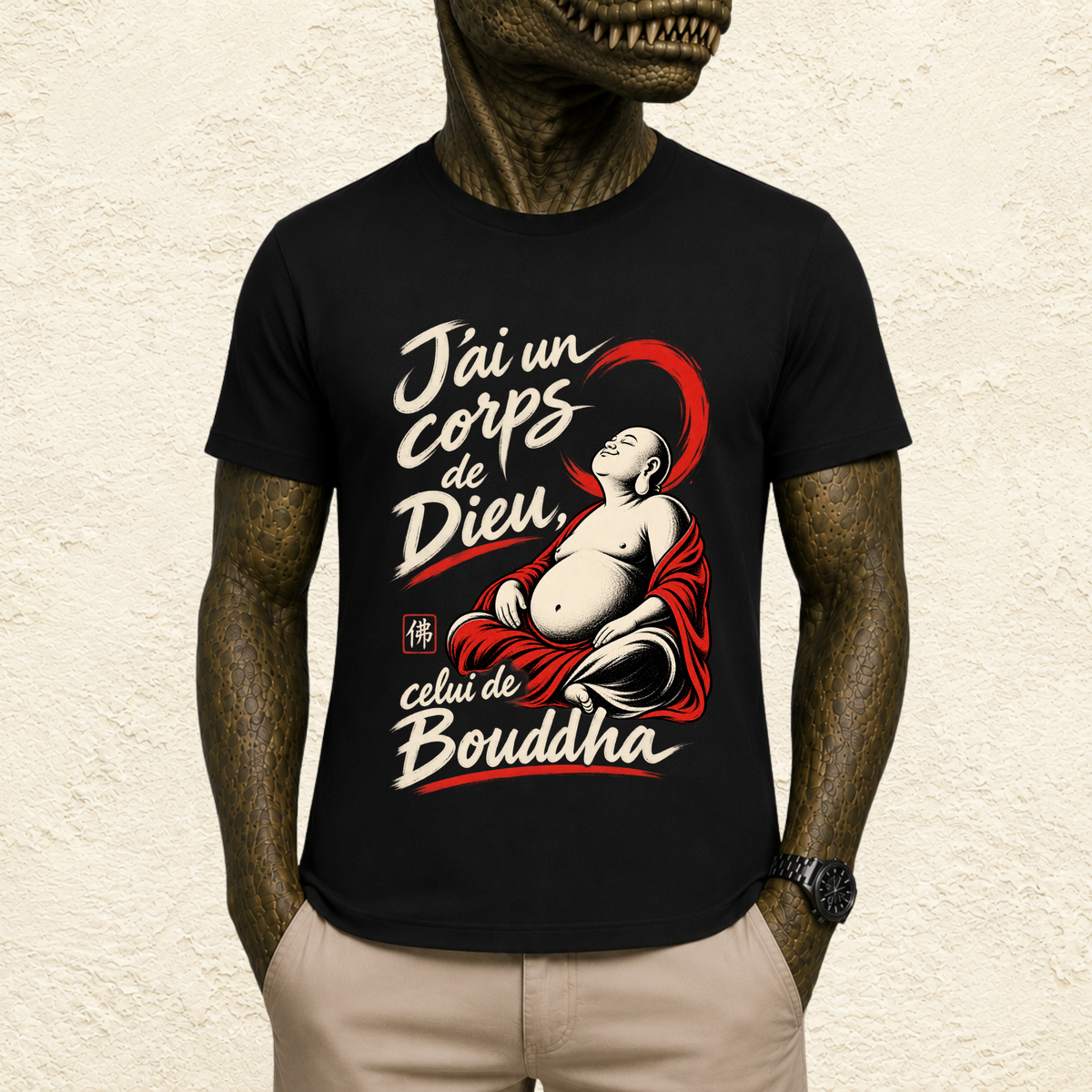 T-shirt Homme « J'ai un corps de Dieu, celui de Bouddha »