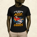 T-shirt Homme « Je suis quelqu'un de très actif sur le canapé »