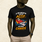 T-shirt Homme « Je suis quelqu'un de très actif sur le canapé »