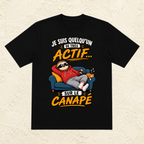 T-shirt Homme « Je suis quelqu'un de très actif sur le canapé »