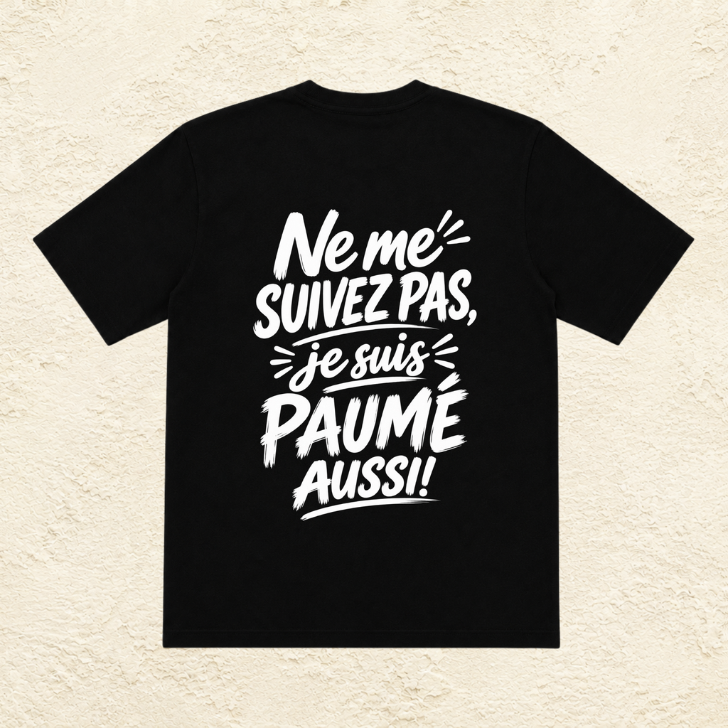 T-shirt Homme « Ne me suivez pas, je suis paumé aussi ! »