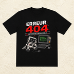 T-shirt Unisexe « Erreur 404 : Motivation introuvable - Robot »