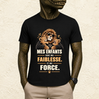 T-shirt Homme illustré « Mes enfants sont ma faiblesse. Et ma force. »