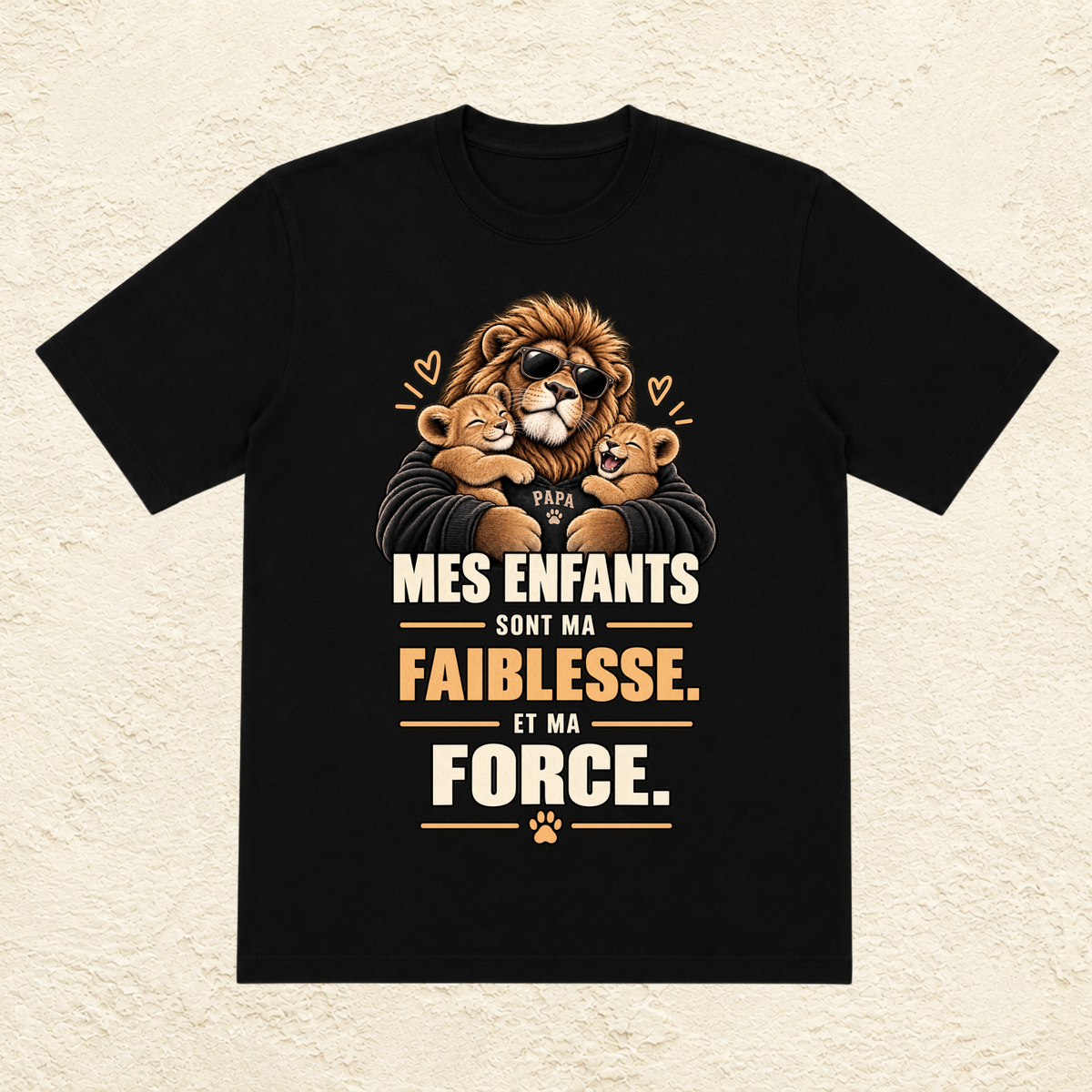T-shirt Homme illustré « Mes enfants sont ma faiblesse. Et ma force. »