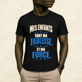 T-shirt Homme texte « Mes enfants sont ma faiblesse. Et ma force. »